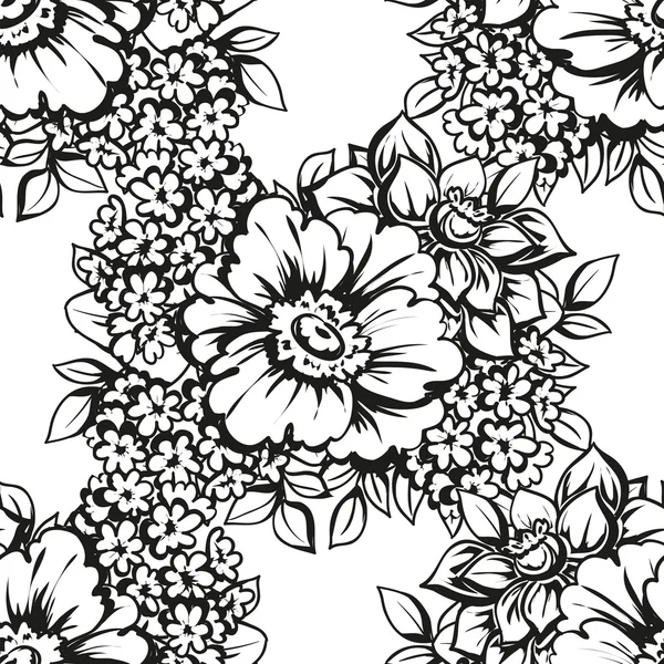 Doğrusal siyah beyaz seamless modeli 