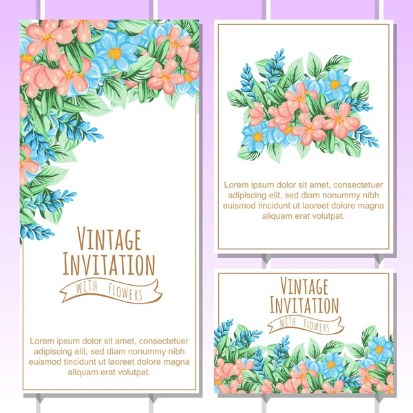 Carte d'invitation de mariage de voeux colorés — Image vectorielle