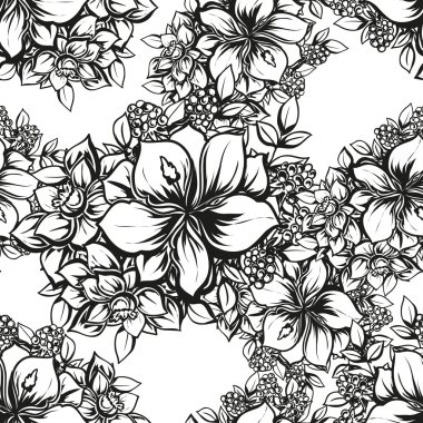 Doğrusal siyah beyaz seamless modeli 