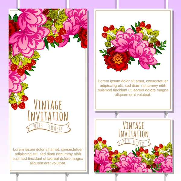 Carte d'invitation de mariage de voeux colorés — Image vectorielle