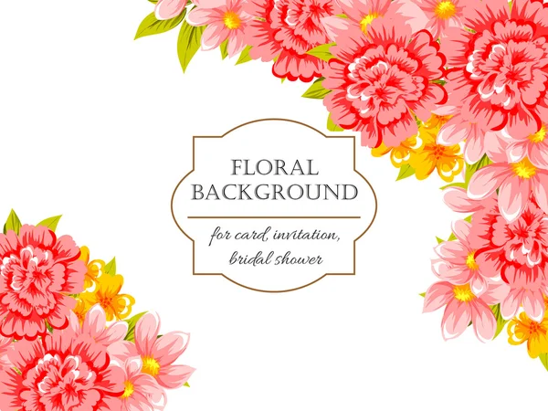 Hermoso borde floral — Vector de stock