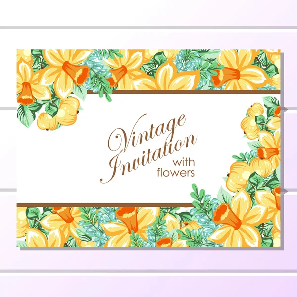 Carte d'invitation de mariage de salutation couleur — Image vectorielle