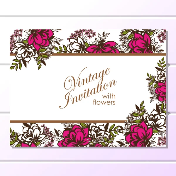 Carte d'invitation de mariage de salutation couleur — Image vectorielle