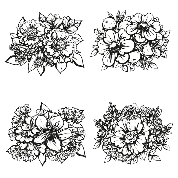 Çiçek buketleri seti