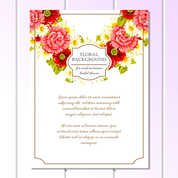 Cartão de convite de casamento colorido — Vetor de Stock