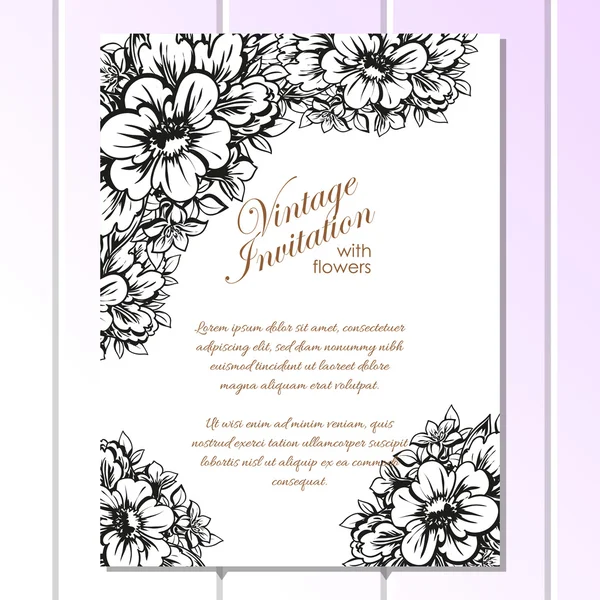 Cor cartão de convite de casamento —  Vetores de Stock