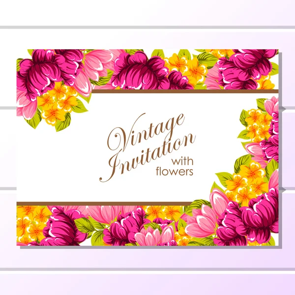 Färg gratulationskort bröllop inbjudan — Stock vektor