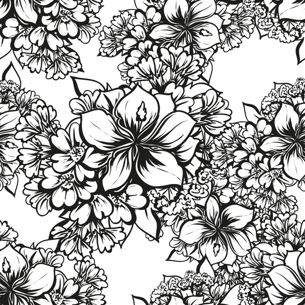 Doğrusal siyah beyaz seamless modeli 