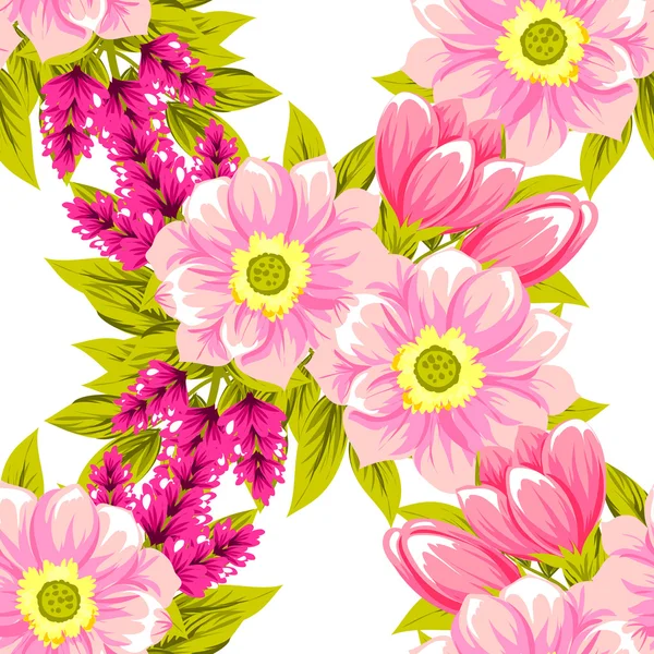 Fond motif fleur — Image vectorielle