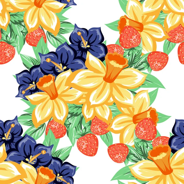 Fond motif fleur — Image vectorielle