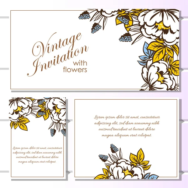 Carte d'invitation de mariage de salutation couleur — Image vectorielle