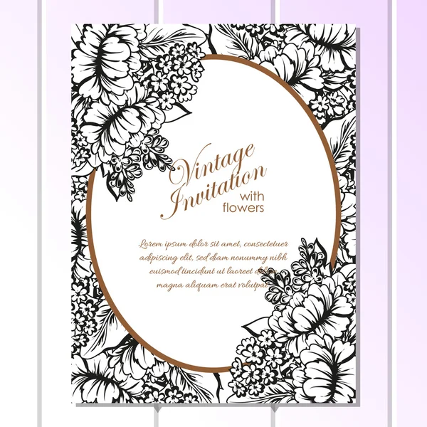 Tarjeta de invitación de boda de saludo de color — Archivo Imágenes Vectoriales