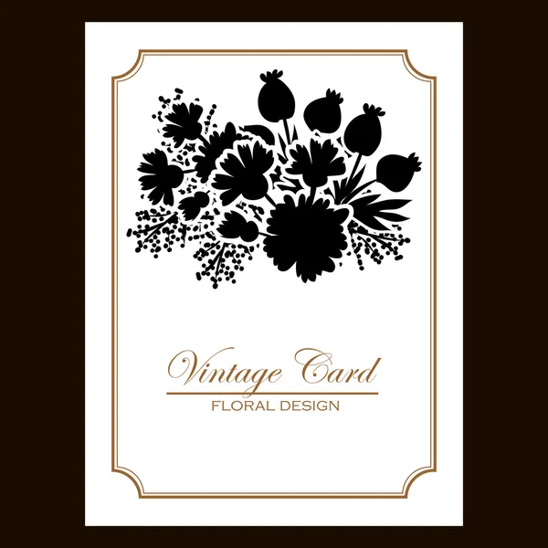 Carte d'invitation de mariage de voeux noirs — Image vectorielle