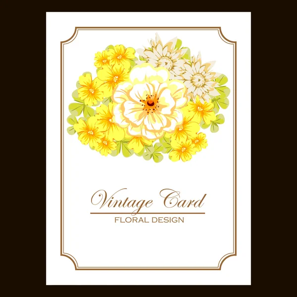 Color greeting wedding invitation card — Stock Vector