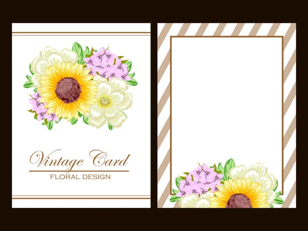 Delicate uitnodiging met bloemen — Stockvector