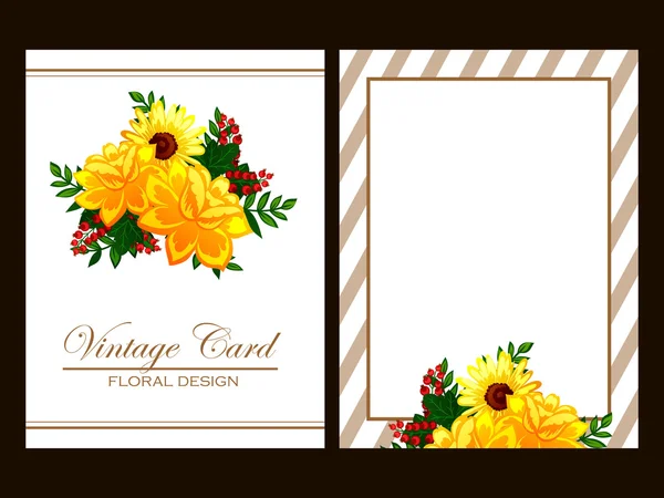 Colorful greeting wedding invitation card — Stock Vector