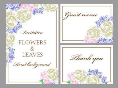 renkli tebrik düğün davetiye kartı