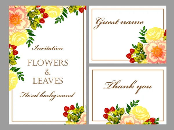 Carte d'invitation de mariage de salutation couleur — Image vectorielle