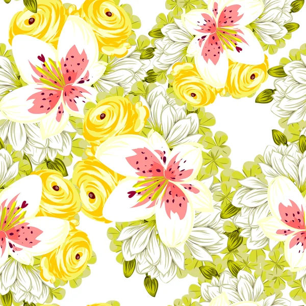 Fond motif fleur — Image vectorielle