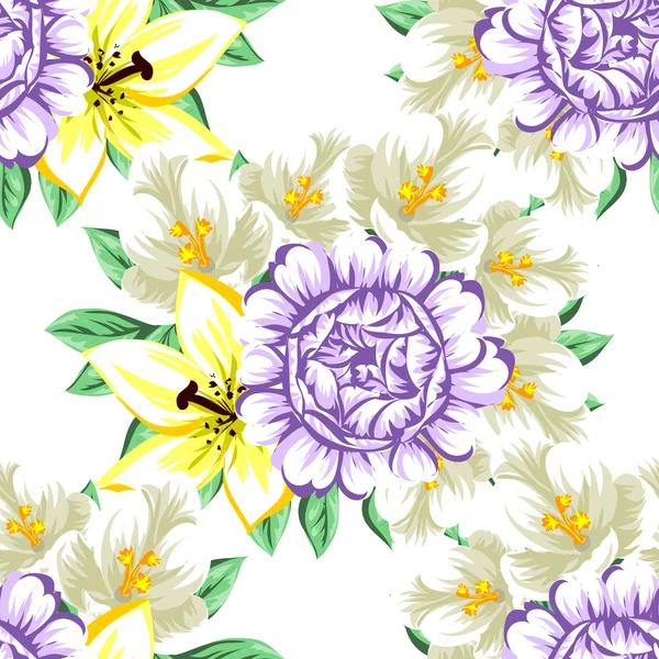 Fond motif fleur — Image vectorielle