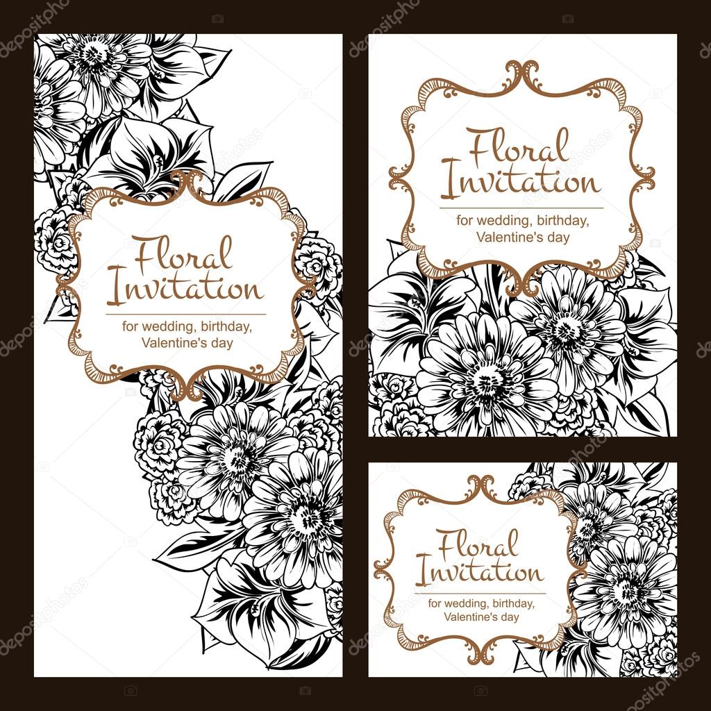 Black and white beautiful floral border Stock Vector by ©All-about