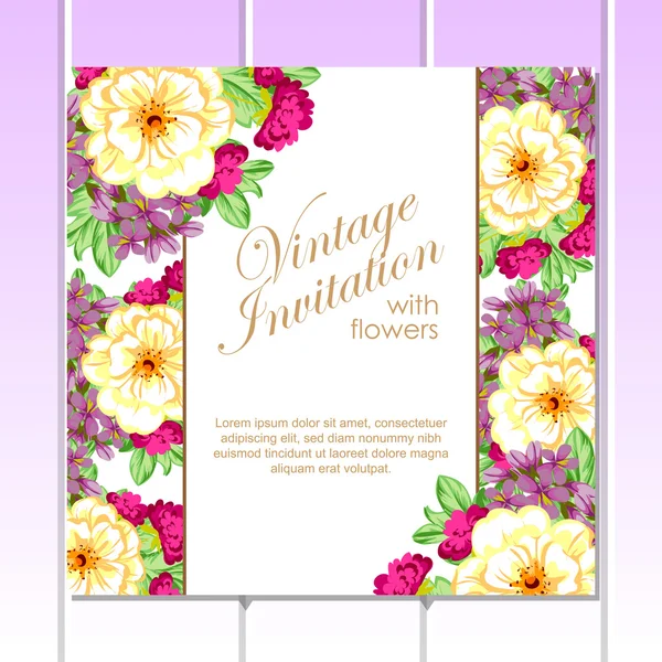 Color greeting wedding invitation card — Stock Vector