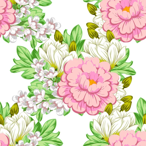 Fondo de patrón de flor — Archivo Imágenes Vectoriales