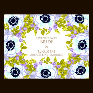 renkli tebrik düğün davetiye kartı