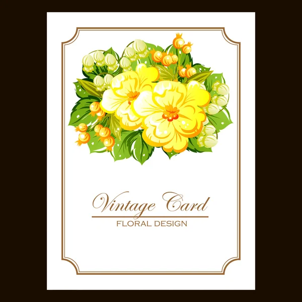 Color greeting wedding invitation card — Stock Vector