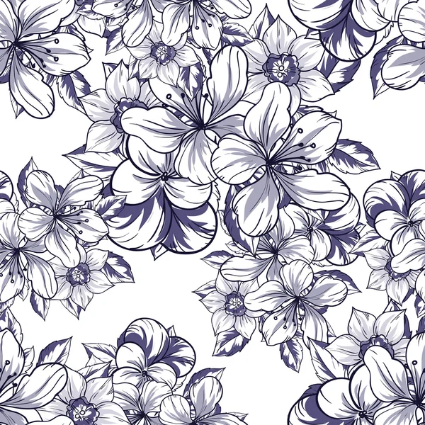 Blume Muster Hintergrund — Stockvektor