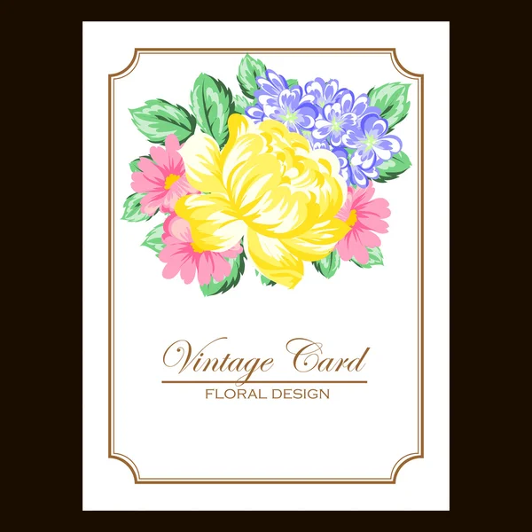 Colorful greeting wedding invitation card — Stock Vector