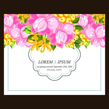 çiçekli narin davet