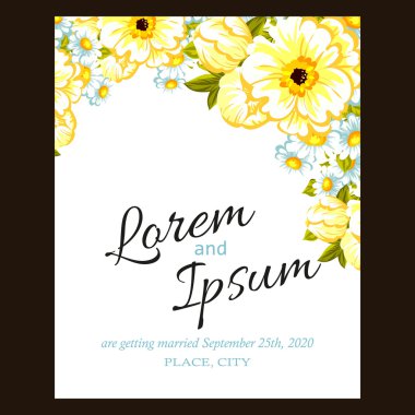 çiçekli narin davet