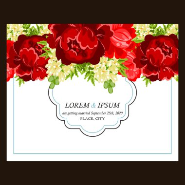 Düğün davetiyesi. 