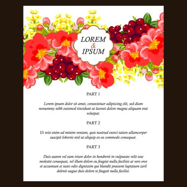 çiçekli narin davet