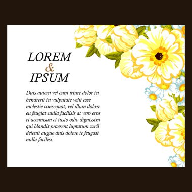 çiçekli narin davet