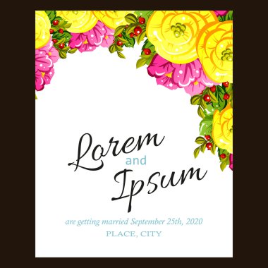 çiçekli narin davet