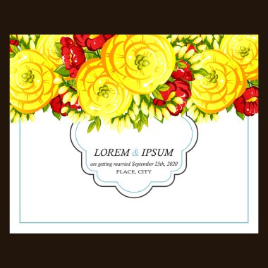 çiçekli narin davet