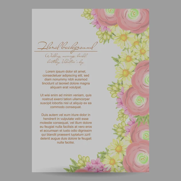 Tarjeta de invitación de boda — Vector de stock