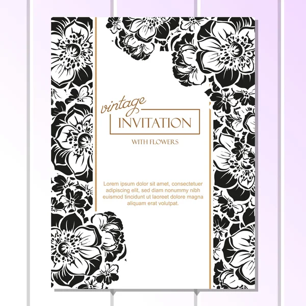 Salutation carte d'invitation de mariage — Image vectorielle