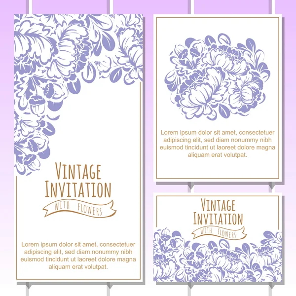 Colorful greeting wedding invitation card — Stock Vector