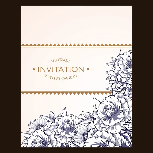 Modèle d'invitation florale — Image vectorielle