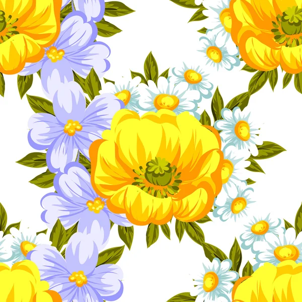 Blume Muster Hintergrund — Stockvektor