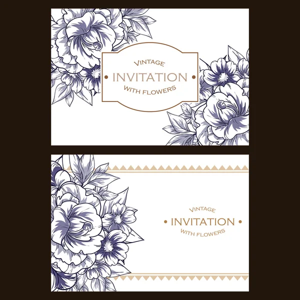 Tebrik düğün davetiye kartı — Stok Vektör