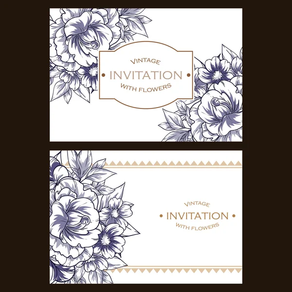 Salutation carte d'invitation de mariage — Image vectorielle