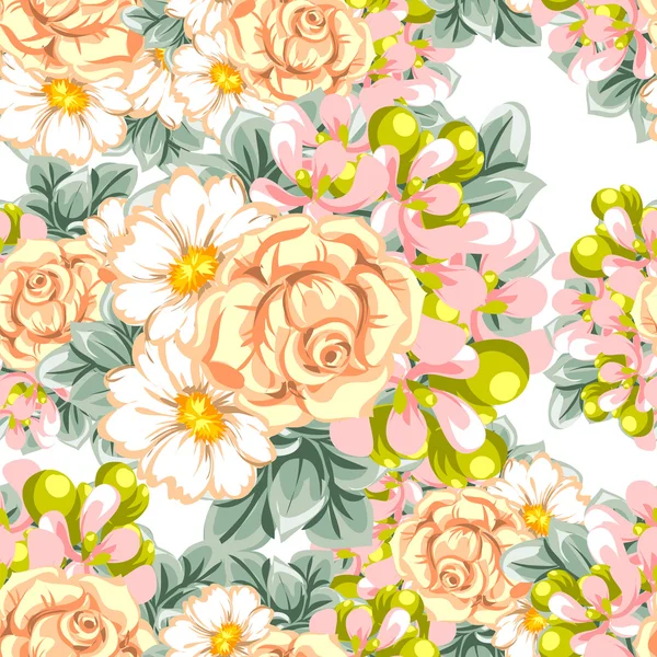 Blume Muster Hintergrund — Stockvektor