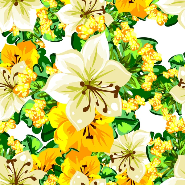 Fond motif fleur — Image vectorielle