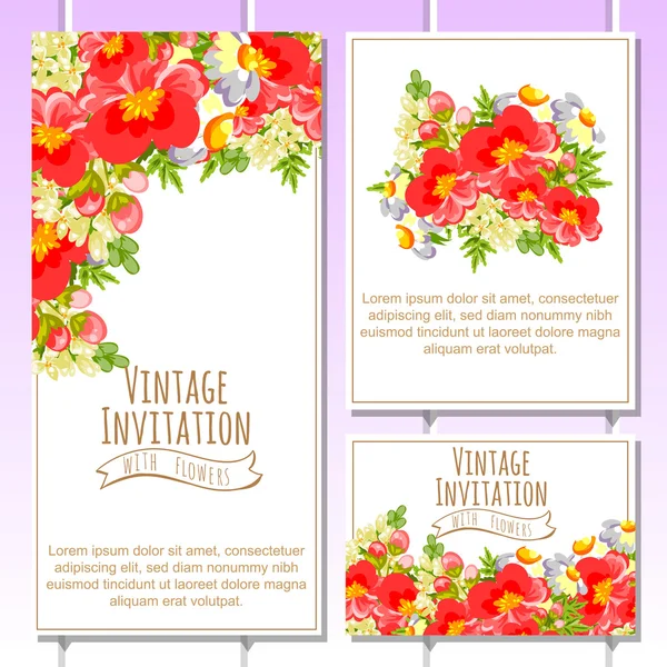 Red floral background. — Stock Vector