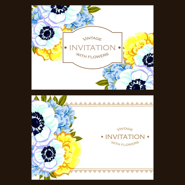 Colorful greeting wedding invitation card — Stock Vector