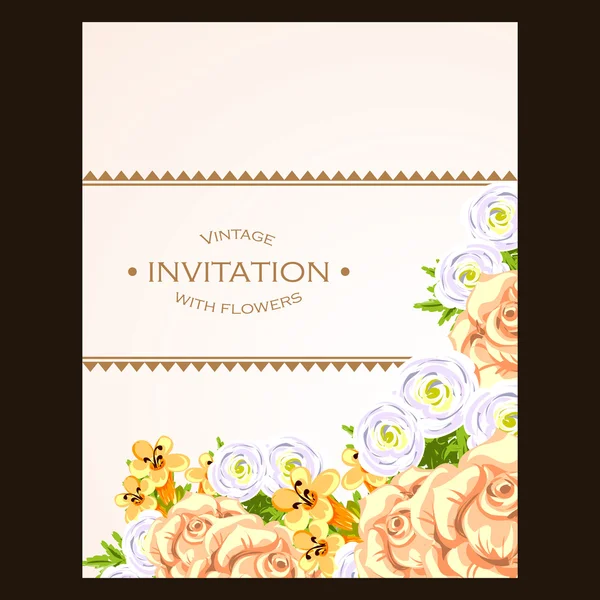 Весілля запрошення карти — стоковий вектор